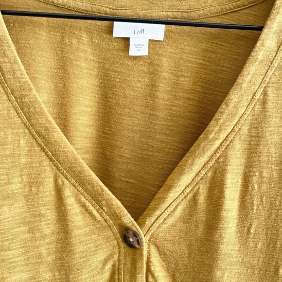 J Jill Women's Mustard V-Neck Tunic Top 2X - Picture 3 of 7